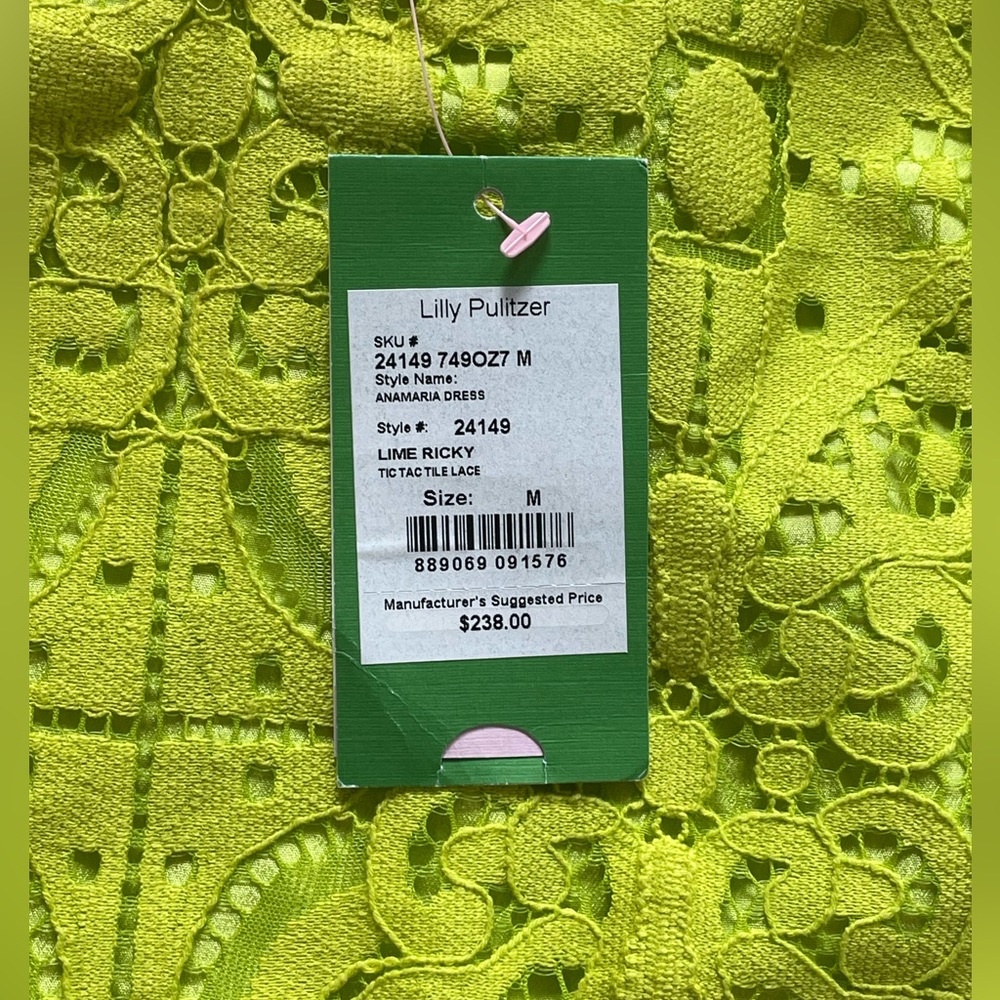 NWT - LILLY PULITZER “Anamaria” Lime Tank Mini Summer Dress - Picture 6 of 10